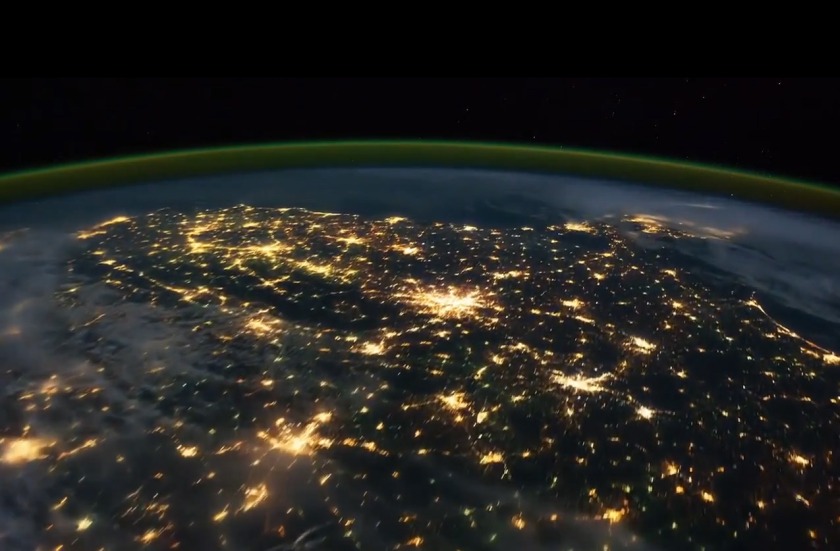 Frame from International Space Station movie